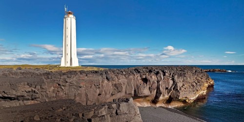 Coastal landscape with the lighthouse of Malarrif