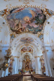 Main altar and ceiling frescoes