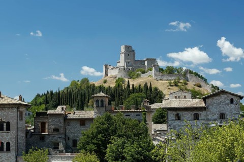 View of Rocca Maggiore fortification