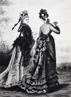 Woman wearing a Cul de Paris or bustle