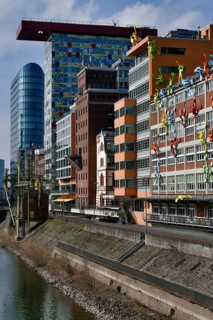 Medienhafen with Colorium Building with Innside Hotel