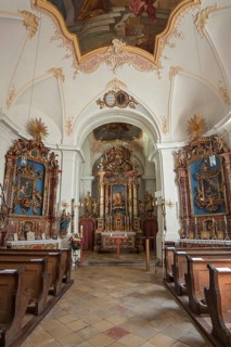 Baroque interior with altar