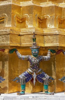 Yaksha figure as caryatide