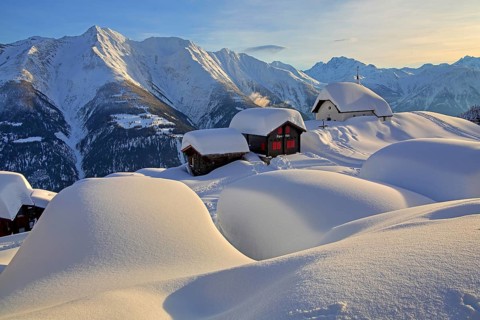Maria zum Schnee chapel in the snow in the centre of the village