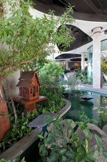 Water Garden with ghost house