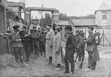 German prisoners questioned
