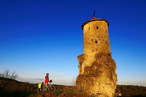 Cyclist at the Stehrturm Steinerner Beutel