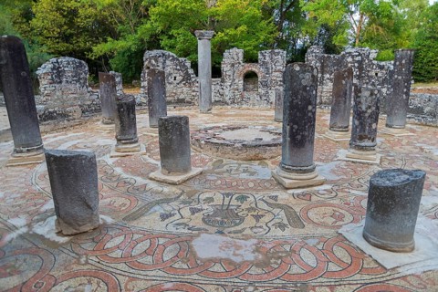 Baptistery with mosaics