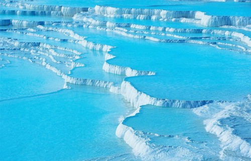 Terraced travertine thermal pools