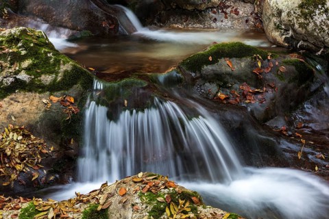 River course of the Lepenica river in autumn