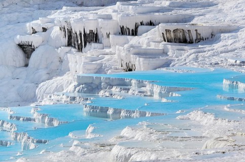 Terraced travertine thermal pools