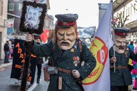 Dressed as Russian officer
