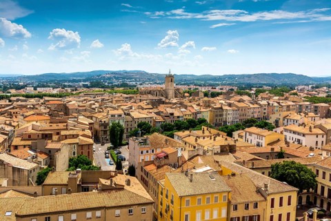 View on the roofs of Narbonne city