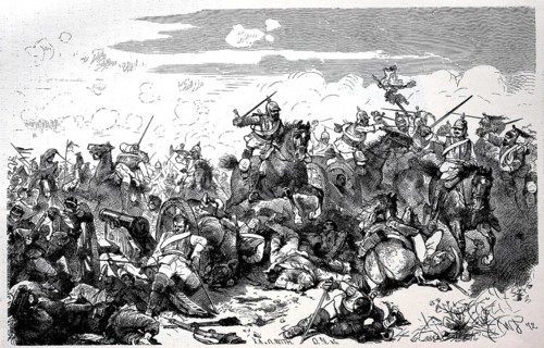 Attack of the 7th Cuirassier regiment under Lieutenant-Colonel Graf von Schmettow