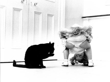 Cat and little girl