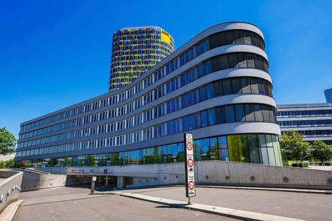 ADAC building with garage entrance