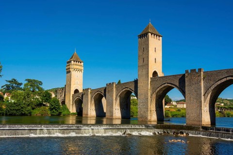 Valentre bridge on Santiago de Compostela pilgrimage road