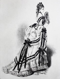 Woman wearing a Cul de Paris or bustle