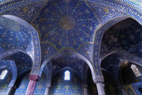 Inside Masjed-e Shah or Shah Mosque