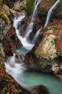 River course of the Lepenica river in autumn