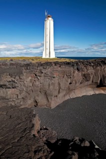Coastal landscape with the lighthouse of Malarrif