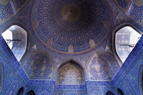 Inside Masjed-e Shah or Shah Mosque