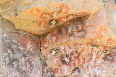 Cave paintings in the Cave of Hands