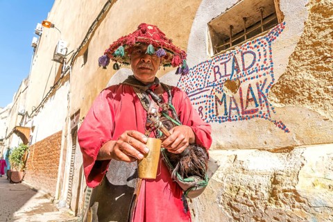 Traditional water seller in the Medina