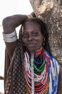 Married young woman with necklace of Arbore tribe