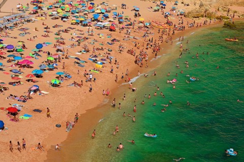 Busy beach