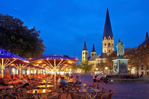 Munsterplatz with outdoor gastronomy