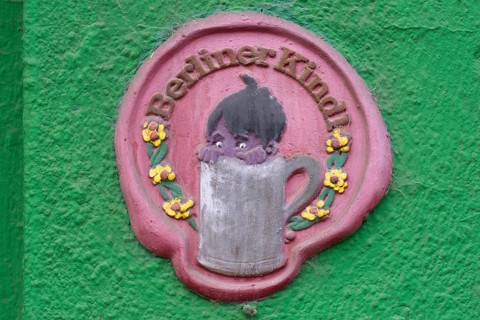 Logo on a bar wall of the Berliner Kindl from 1907