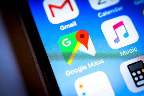 Google maps app icon on iPhone