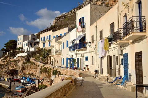 Houses at the port of Levanzo