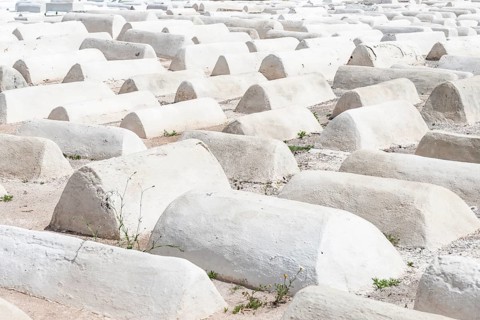 Typical white graves