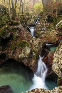 Autumnal river course of the Lepenjica