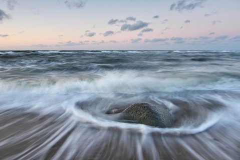 Large stone on the beach