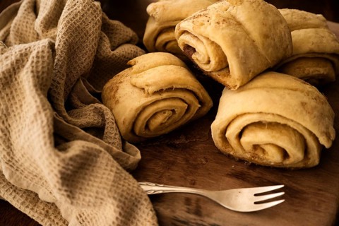 Freshly baked cinnamon buns