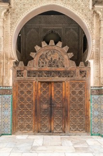 Gate of the Koranic school Medersa Bou Inania
