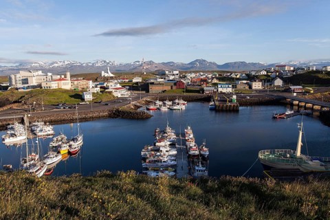 View of the harbour with Stykkisholmur