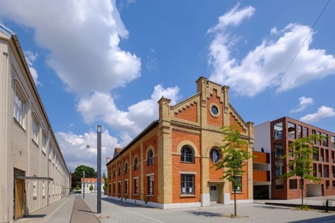 Former boiler house at the worsted spinning mill