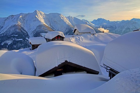 Maria zum Schnee chapel in the snow in the centre of the village