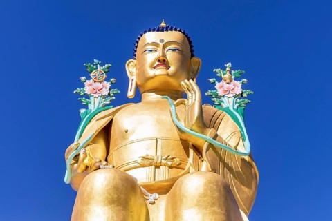 The large Maitreya or future Buddha at Likir Monastery or Likir Gompa