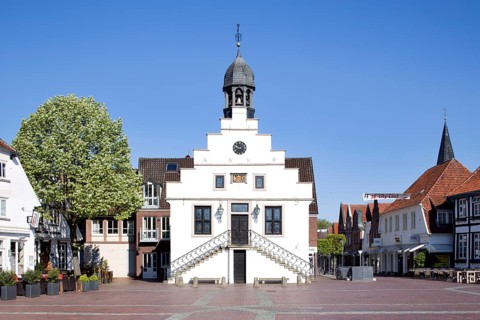 Lingen Town Hall at market saqure