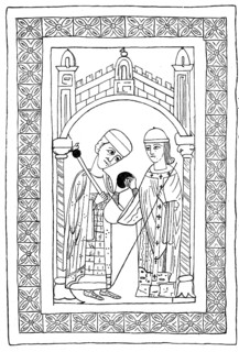 Henry V receives from Pope Paschal II the imperial insignia