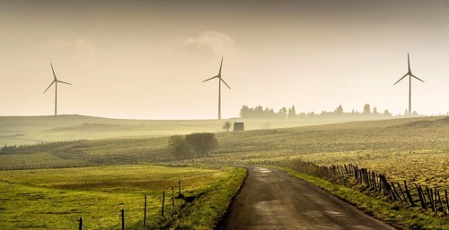 Wind turbines of the Cezallier windfarm