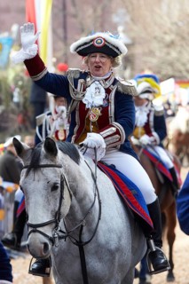 Guard on horse on Carnival Monday procession