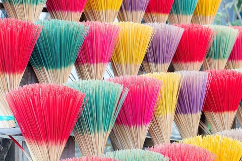 Colourful incense sticks for sale