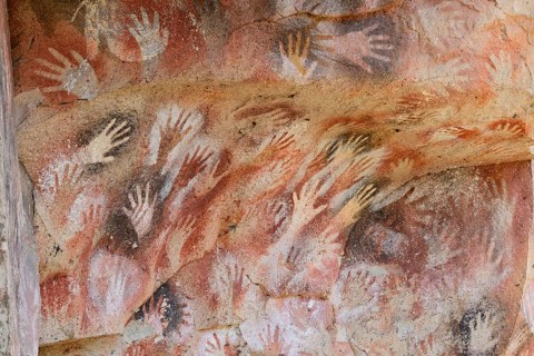 Cave paintings in the Cave of Hands