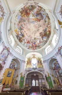 Interior with ceiling fresco in dome